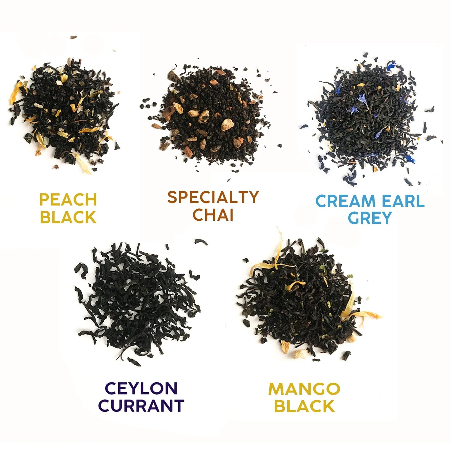 Flavorful Loose Leaf Black Tea Starter Kit Set Bathala Botanicals - Organic Tea Variety Gift Pack - Tea Gift Box Set with Hex Tea Strainer