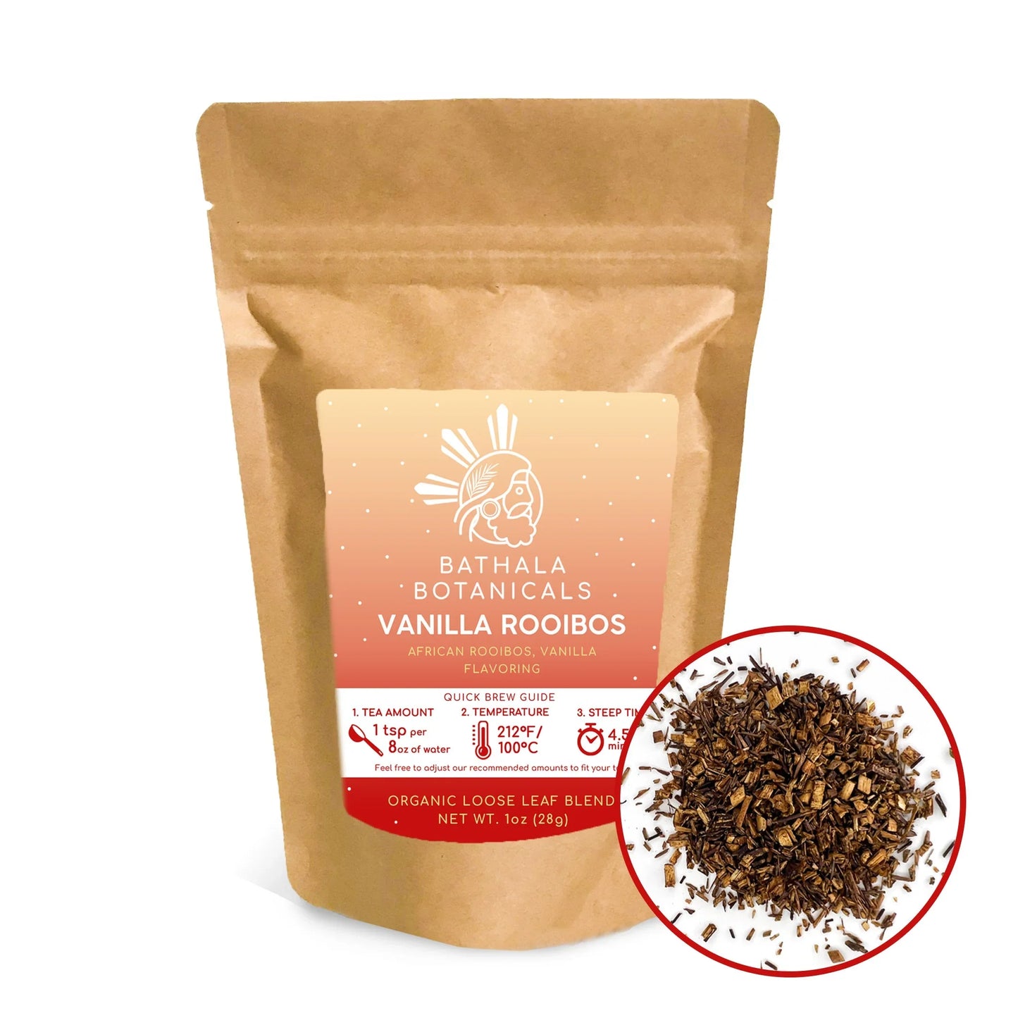 Loose Leaf Herbal Decaf Tea Starter Kit Set Bathala Botanicals - Organic Tea Variety Gift Pack - Tea Gift Box Set with Hex Tea Strainer