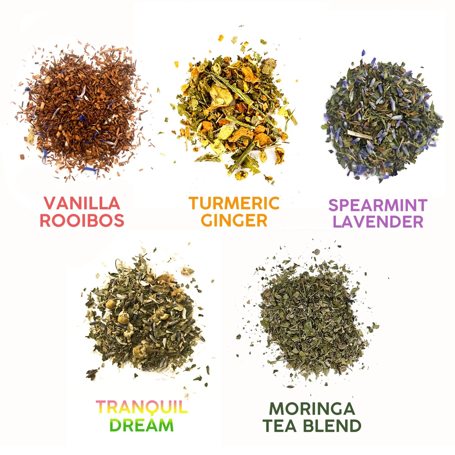 Loose Leaf Herbal Decaf Tea Starter Kit Set Bathala Botanicals - Organic Tea Variety Gift Pack - Tea Gift Box Set with Hex Tea Strainer