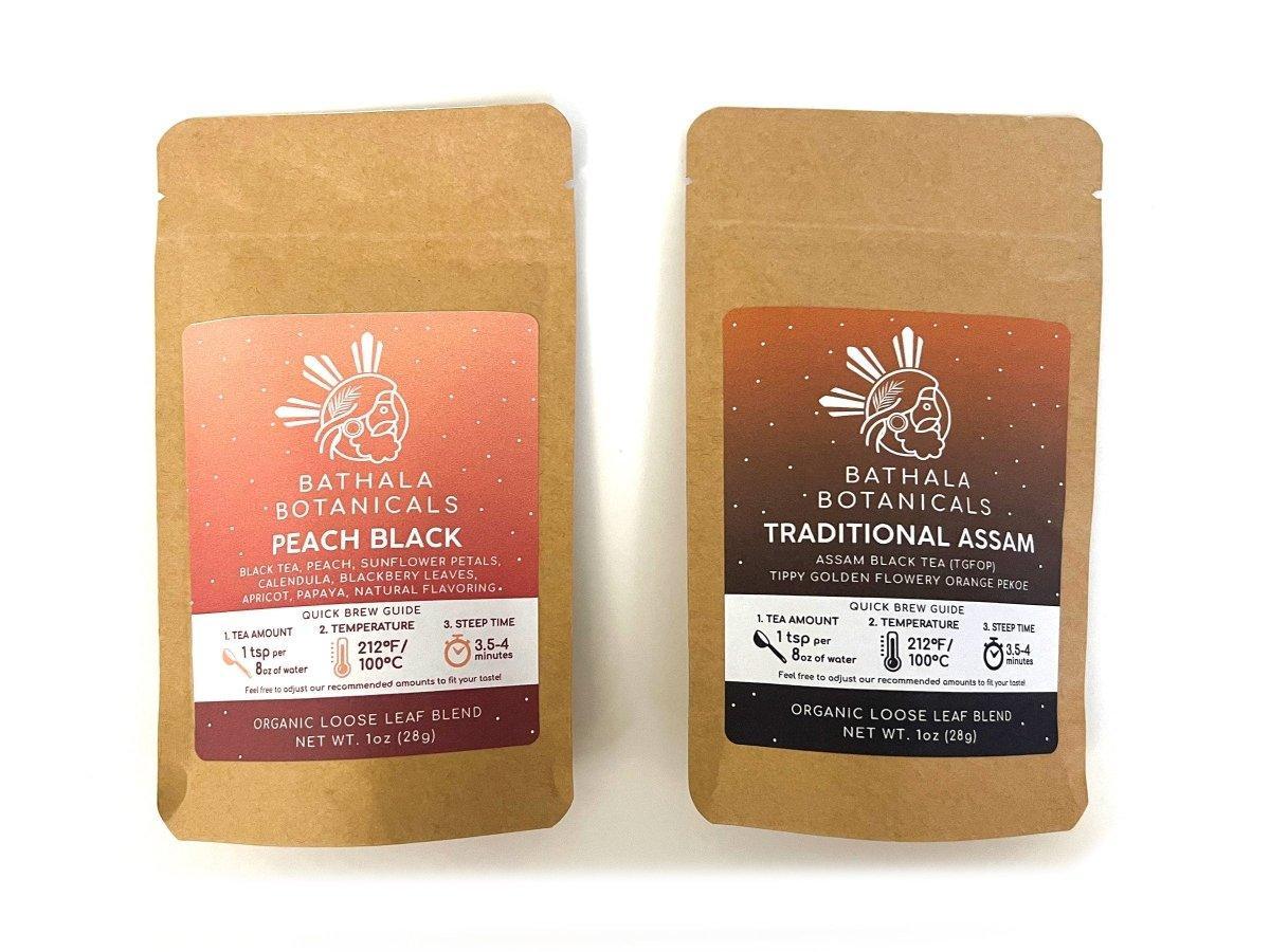 Loose Leaf Black Tea Assortments Sampler Pack Bathala Botanicals - Choose Any 4 or All 8 - Tea Variety Pack - Tea Sample Pack - Tea Gift Set - Bathala Botanicals