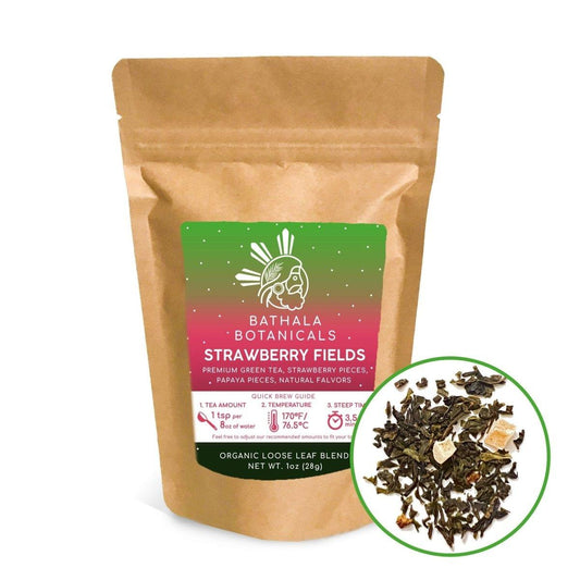 Discover the Benefits of Strawberry Fields Green Tea - Bathala Botanicals