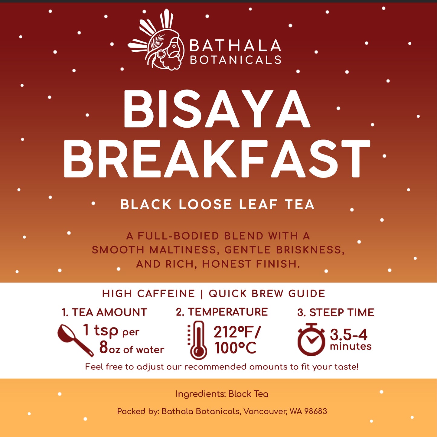 Bisaya Breakfast – Bold Loose Leaf Morning Black Tea Blend