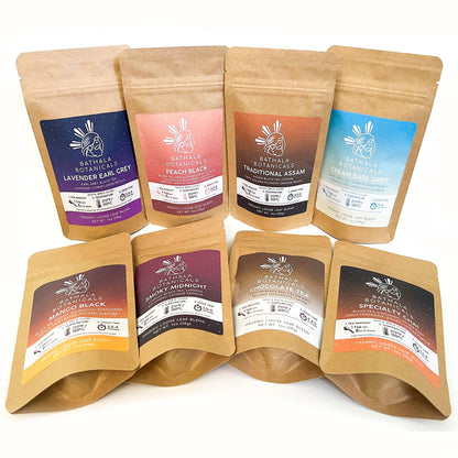 Loose Leaf Black Tea Assortments Sampler Pack Bathala Botanicals - Choose Any 4 or All 8 - Tea Variety Pack - Tea Sample Pack - Tea Gift Set - Bathala Botanicals