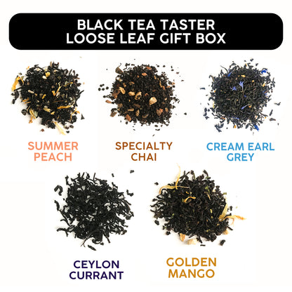 Black Tea Sampler Gift Set – Loose Leaf Variety Pack with Tea Infuser