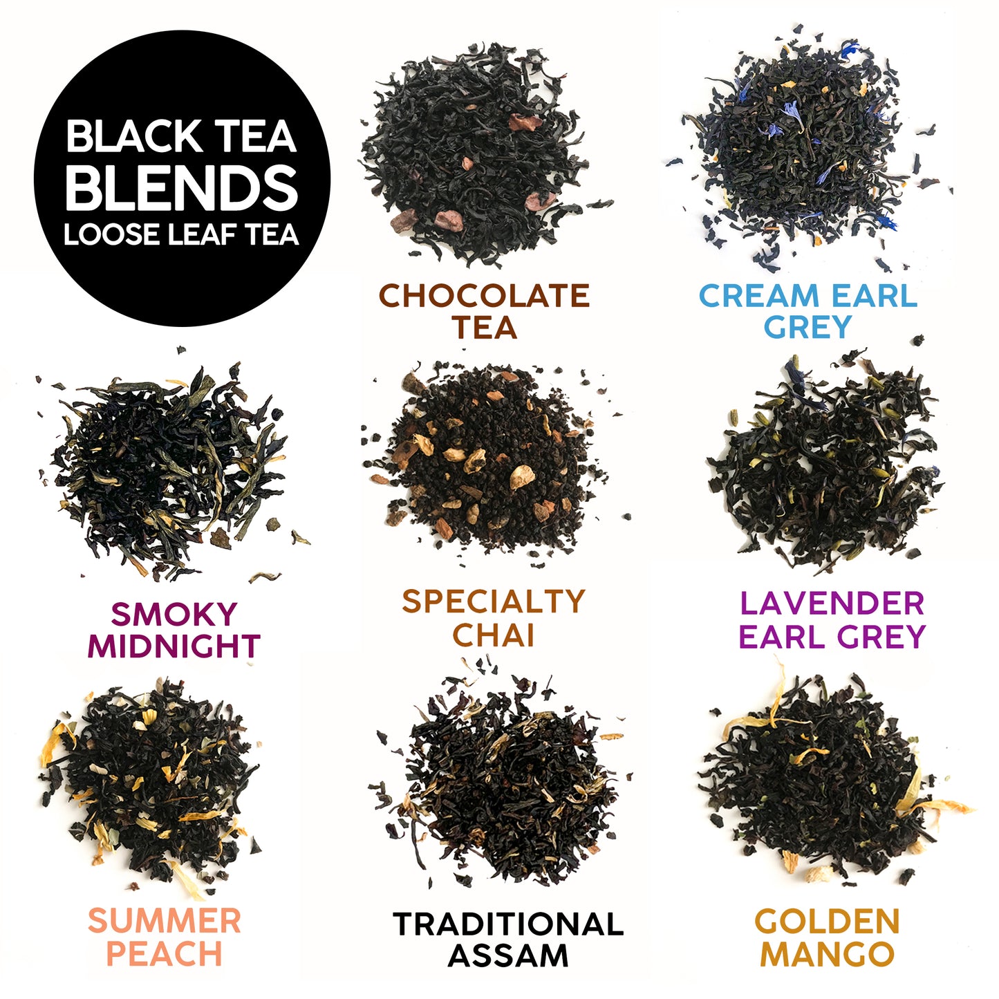 Black Tea Sampler – Loose Leaf Assortment of 8 Bold and Flavorful Teas