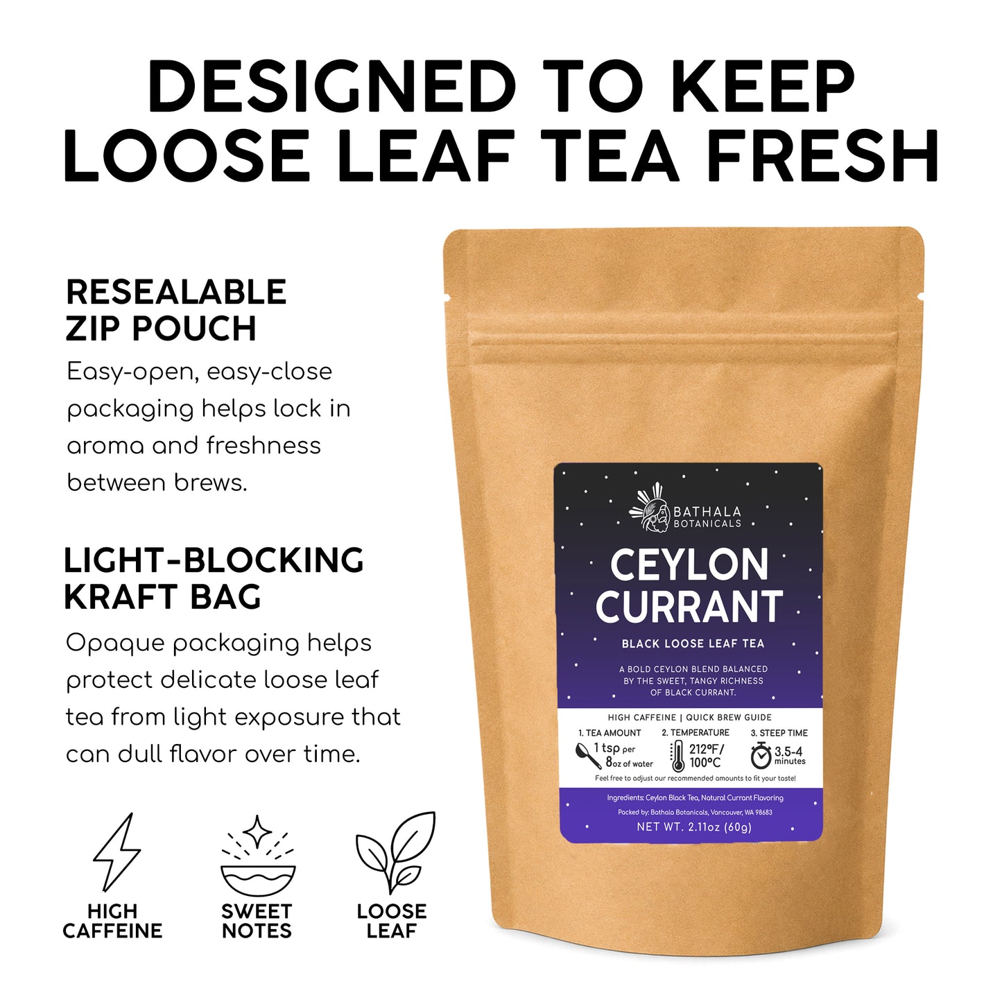 Ceylon Currant – Loose Leaf Black Tea with Black Currant