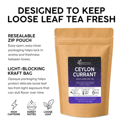 Ceylon Currant – Loose Leaf Black Tea with Black Currant