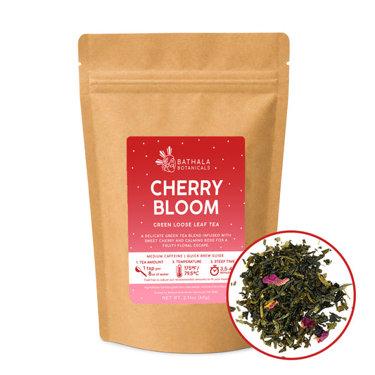 Cherry Bloom – Loose Leaf Sencha Green Tea with Cherry and Rose