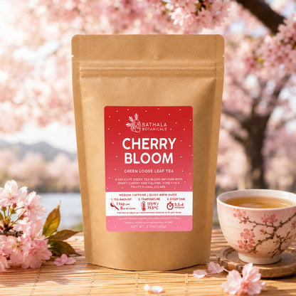 Cherry Bloom – Loose Leaf Sencha Green Tea with Cherry and Rose