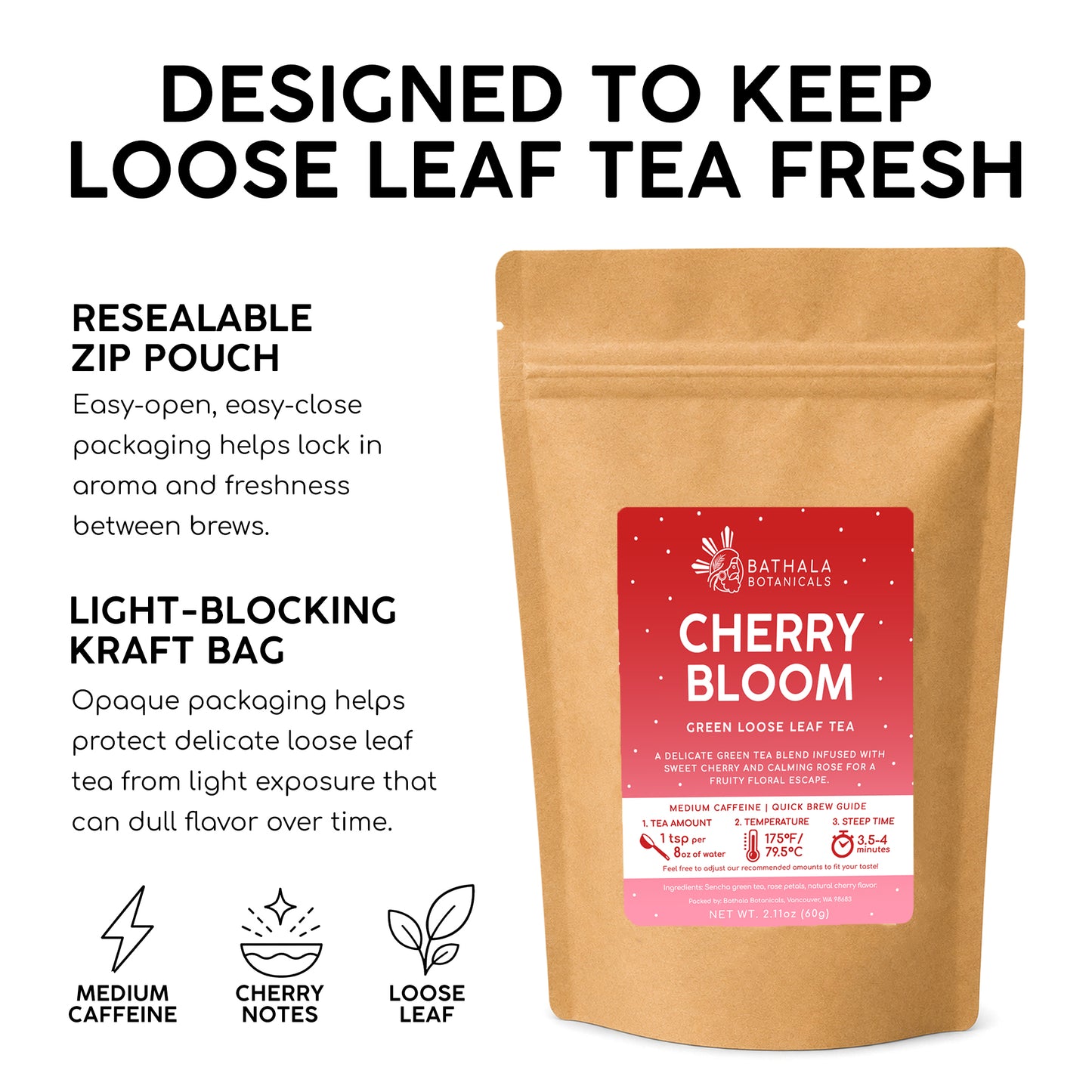 Cherry Bloom – Loose Leaf Sencha Green Tea with Cherry and Rose