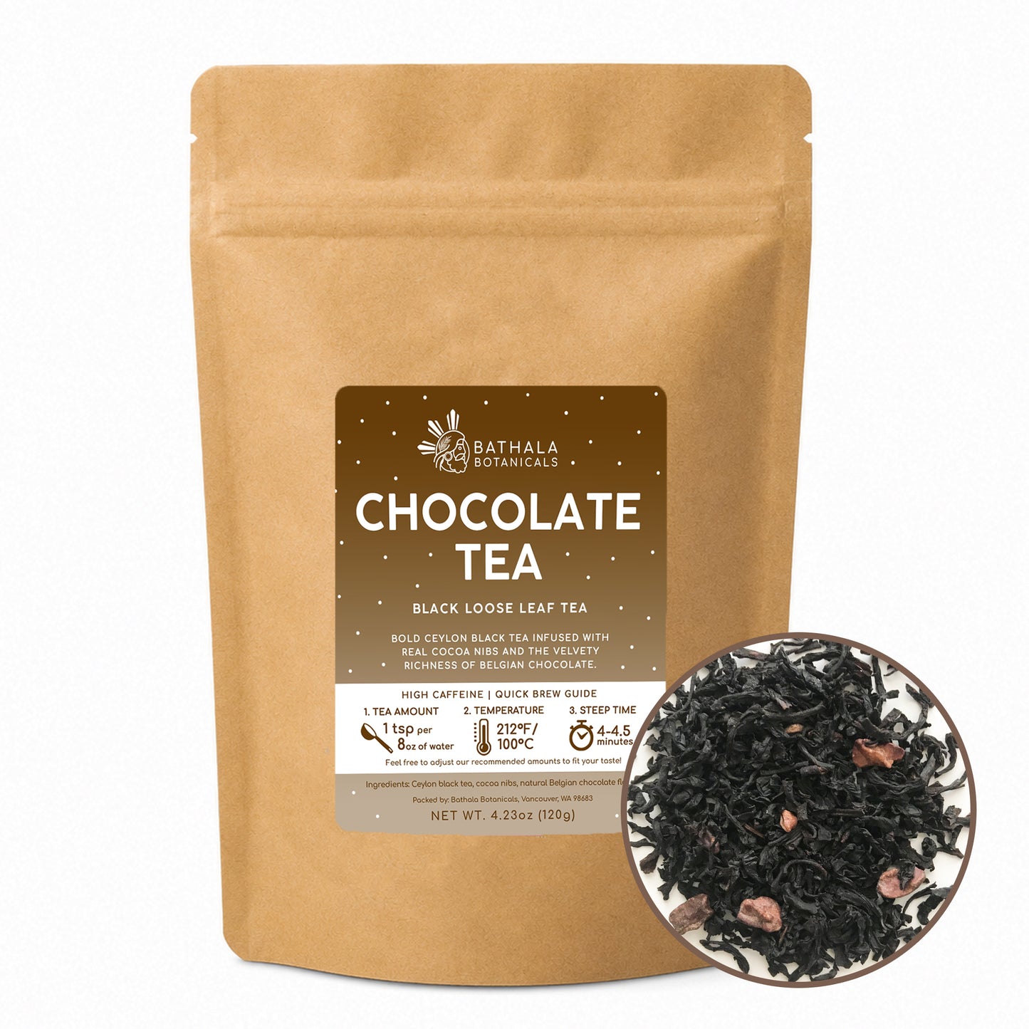 Chocolate Tea – Rich Loose Leaf Black Tea with Cocoa Nibs