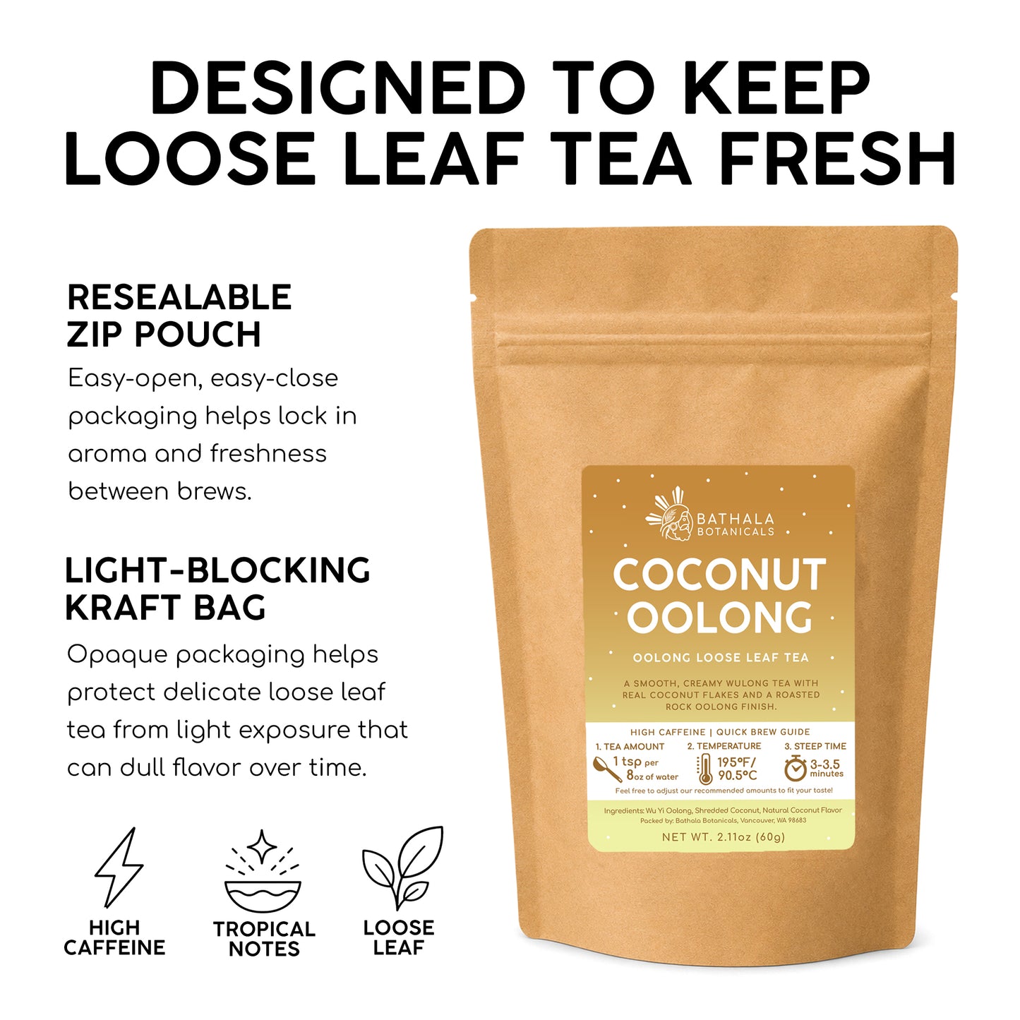 Coconut Oolong – Loose Leaf Oolong Tea with Real Coconut