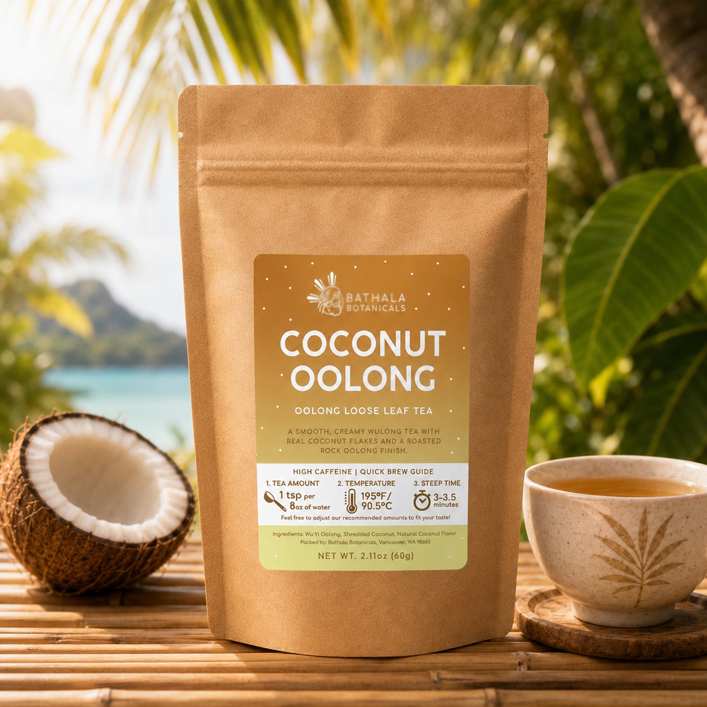 Coconut Oolong – Loose Leaf Oolong Tea with Real Coconut