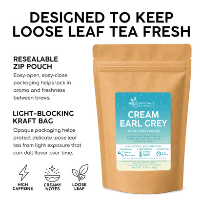 Cream Earl Grey – Loose Leaf Black Tea with Vanilla & Citrus