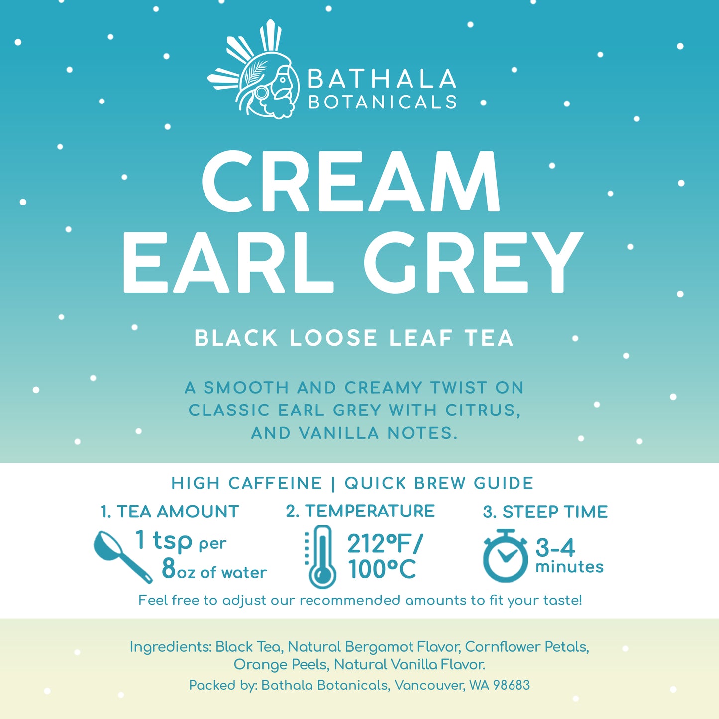 Cream Earl Grey – Loose Leaf Black Tea with Vanilla & Citrus