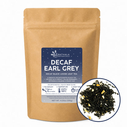 Decaf Earl Grey – Loose Leaf Decaf Black Tea with Italian Bergamot