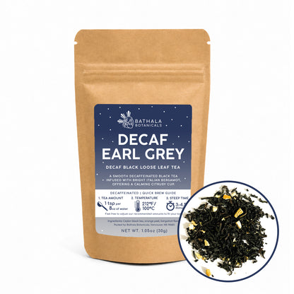 Decaf Earl Grey – Loose Leaf Decaf Black Tea with Italian Bergamot