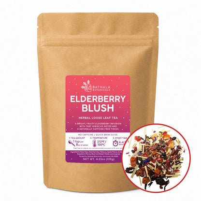 Elderberry Blush – Caffeine-Free Loose Leaf Herbal Tea Blend