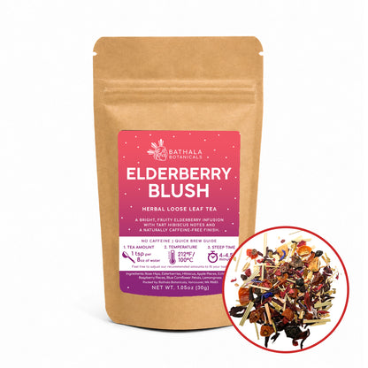 Elderberry Blush – Caffeine-Free Loose Leaf Herbal Tea Blend