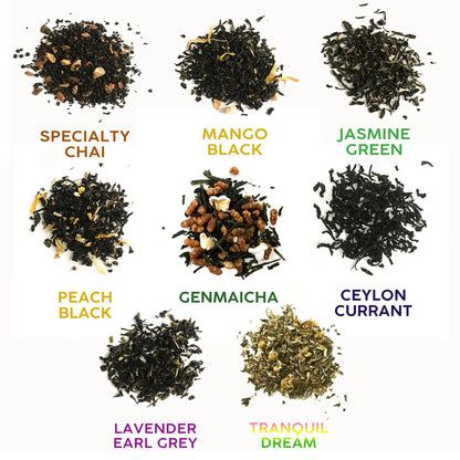 Flavorful Tea Flight Sampler – Loose Leaf Variety Pack of 8 Teas
