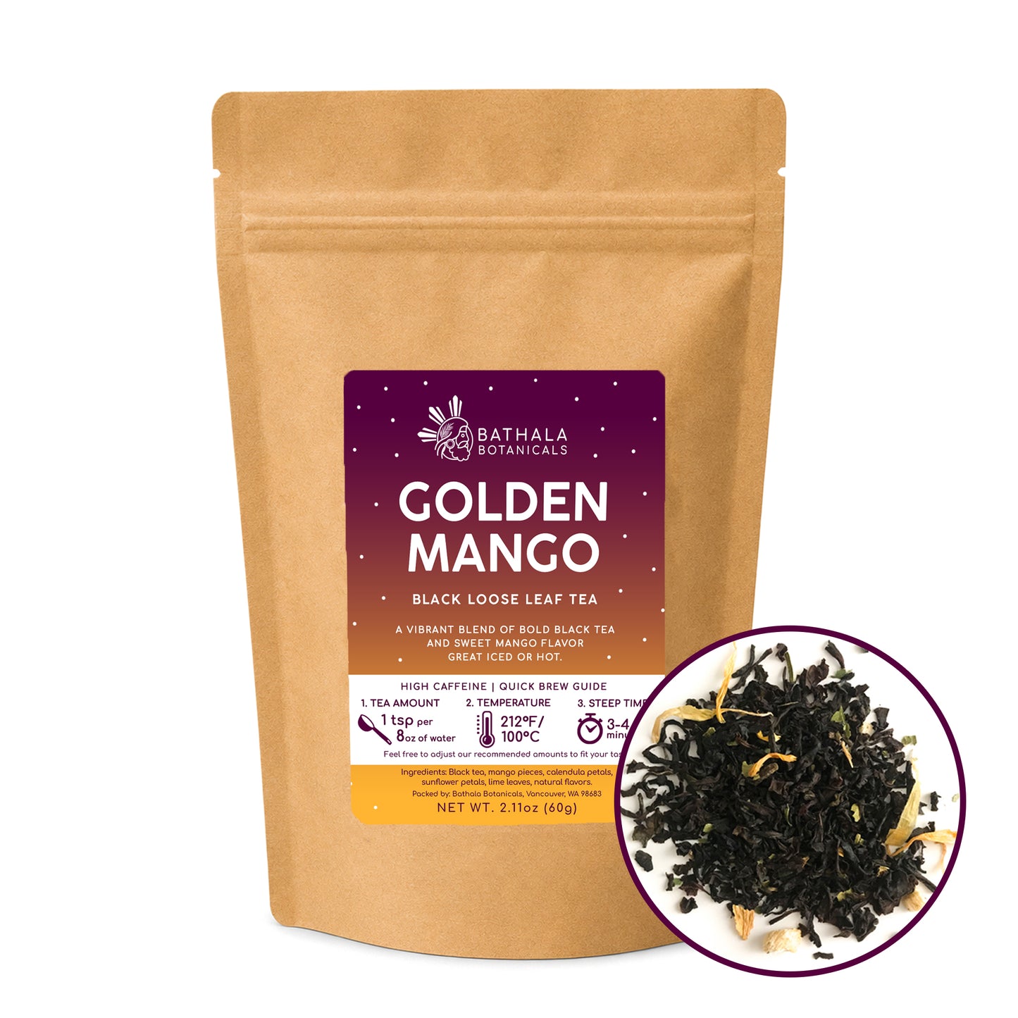Golden Mango – Loose Leaf Black Tea with Natural Mango Flavor