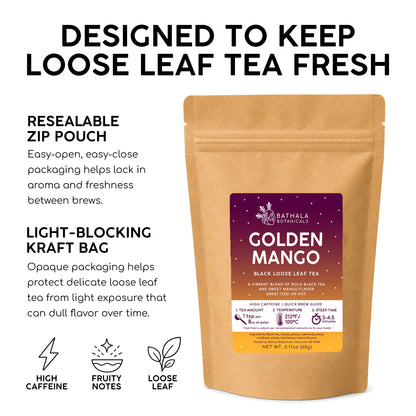 Golden Mango – Loose Leaf Black Tea with Natural Mango Flavor