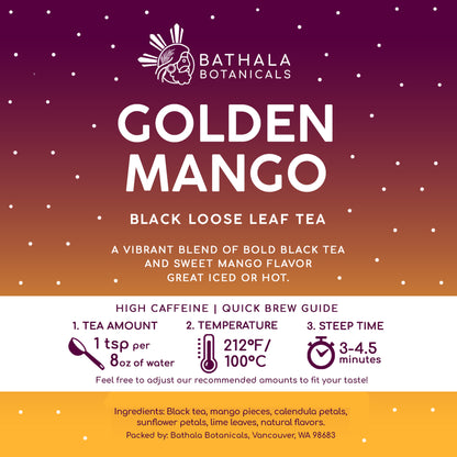 Golden Mango – Loose Leaf Black Tea with Natural Mango Flavor