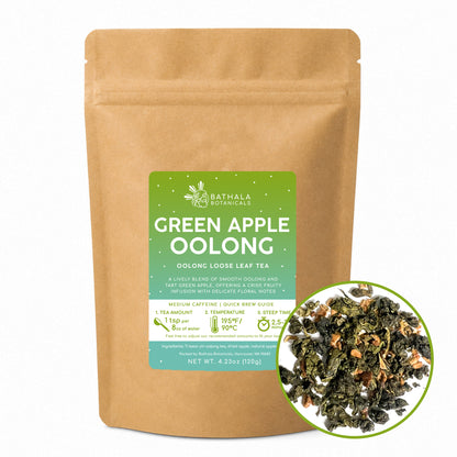 Green Apple Oolong Tea – Crisp Loose Leaf Oolong with Real Apple Bits