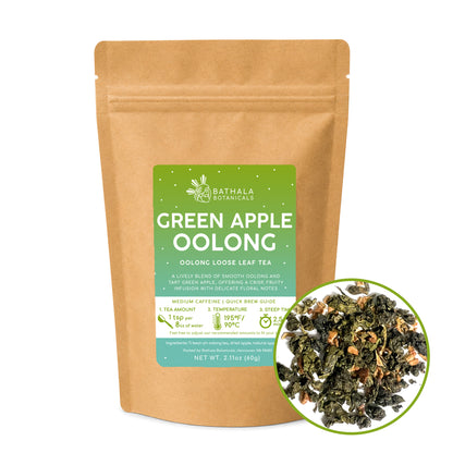 Green Apple Oolong Tea – Crisp Loose Leaf Oolong with Real Apple Bits