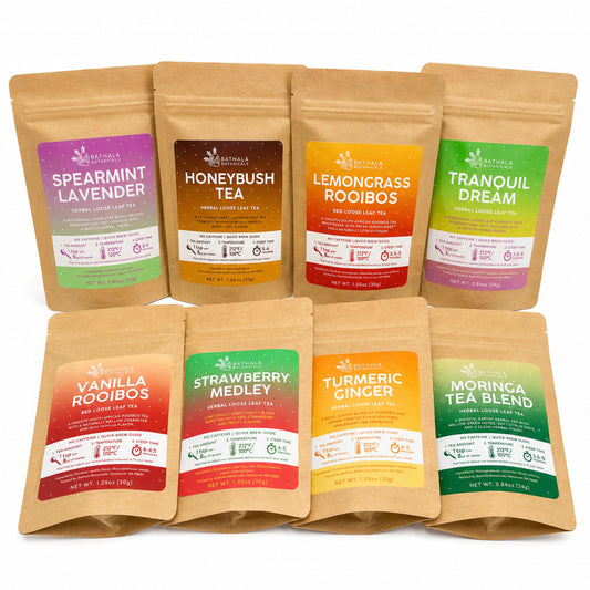 Herbal Decaf Tea Sampler – Loose Leaf Caffeine-Free Variety Pack of 8