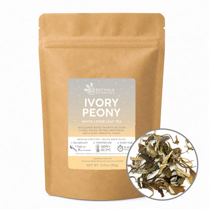 Ivory Peony – Loose Leaf Premium White Tea with Soft Floral Notes