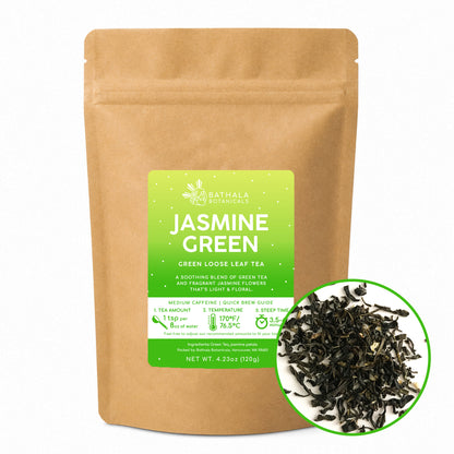 Jasmine Green Tea – Loose Leaf Green Tea with Floral Jasmine Aroma