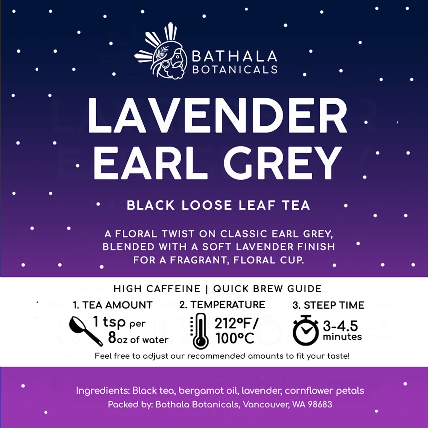 Lavender Earl Grey – Loose Leaf Black Tea with Lavender Flowers