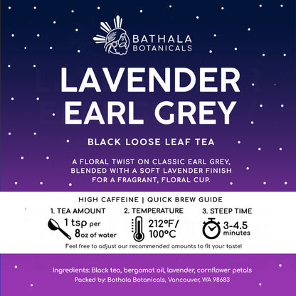 Lavender Earl Grey – Loose Leaf Black Tea with Lavender Flowers