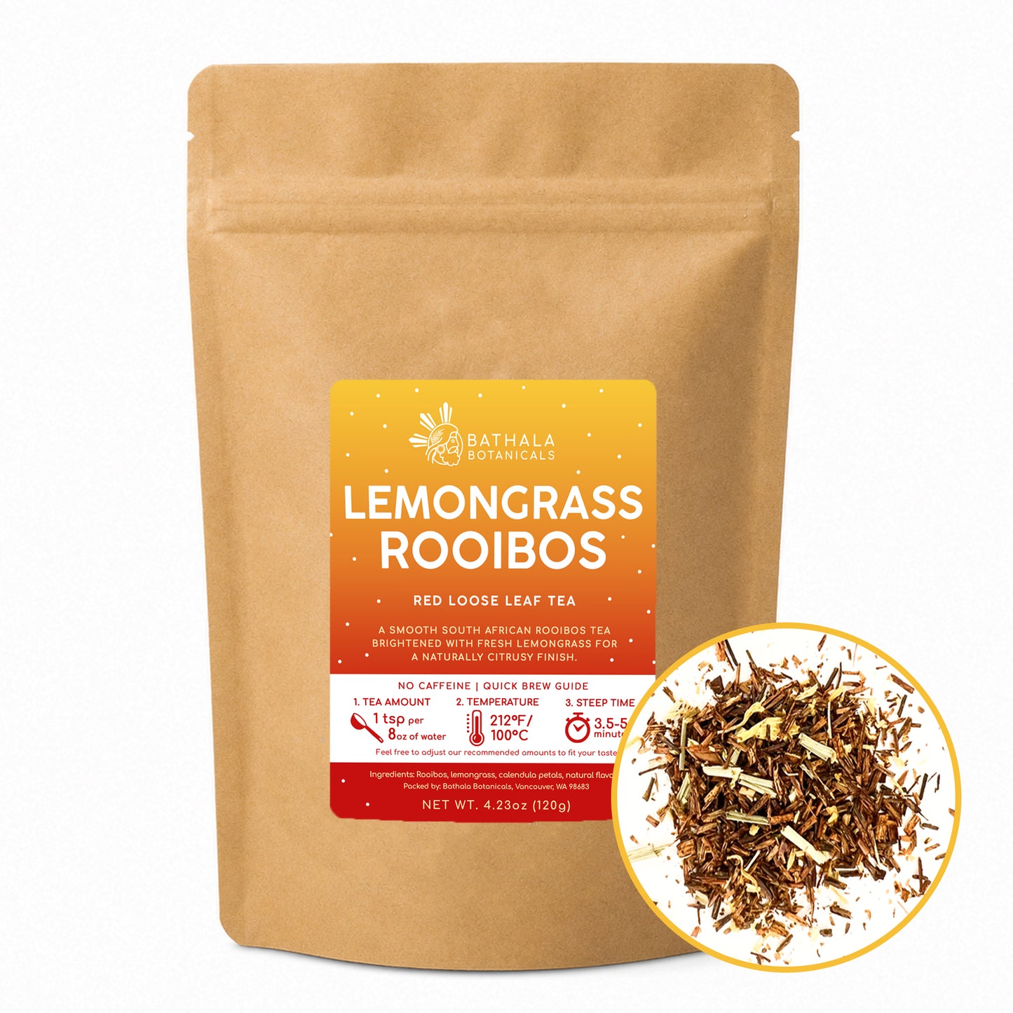 Lemongrass Rooibos – Caffeine-Free Herbal Red Tea Blend