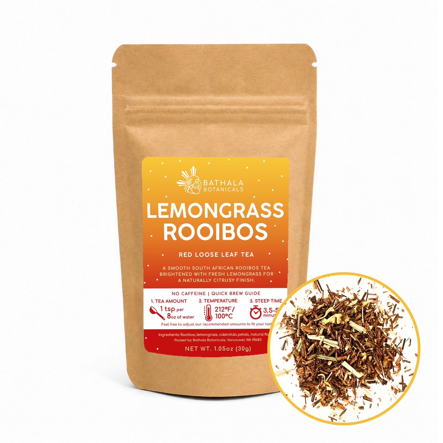 Lemongrass Rooibos – Caffeine-Free Herbal Red Tea Blend