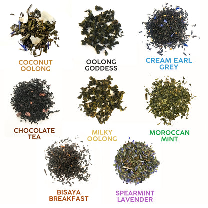 Bathala Botanicals Loose Leaf Tea Variety Sampler Pack - Choose Any 4 or All 8 - Tea Variety Pack - Tea Sample Pack - Tea Gift Set + Infuser