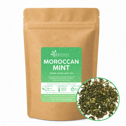 Moroccan Mint – Loose Leaf Gunpowder Green Tea with Spearmint