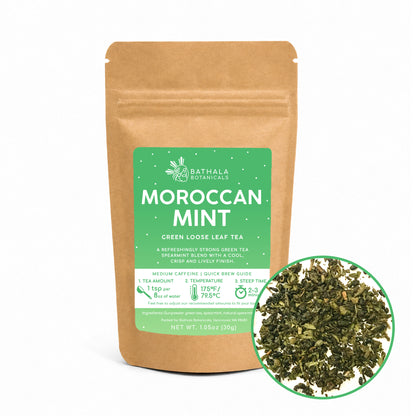 Moroccan Mint – Loose Leaf Gunpowder Green Tea with Spearmint