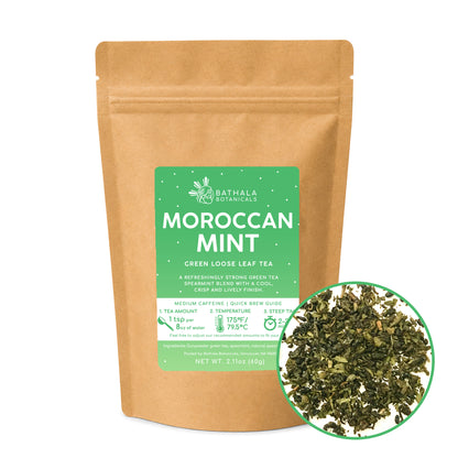 Moroccan Mint – Loose Leaf Gunpowder Green Tea with Spearmint