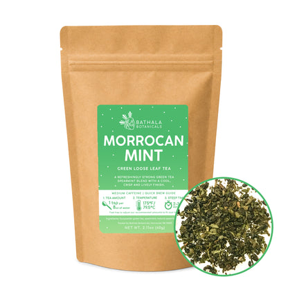 Moroccan Mint – Loose Leaf Gunpowder Green Tea with Spearmint