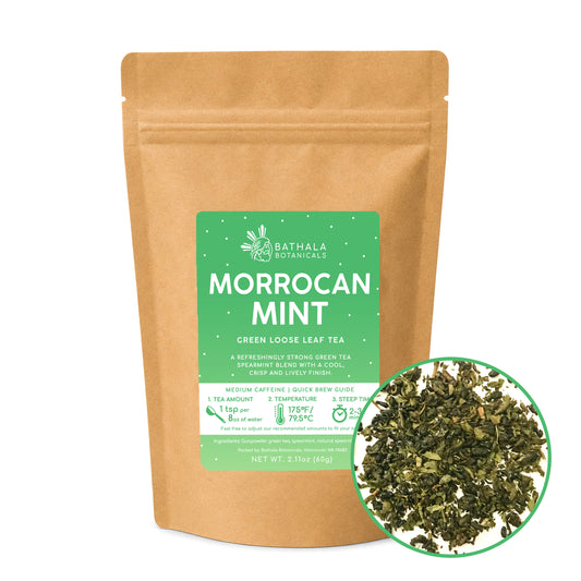 Moroccan Mint – Loose Leaf Gunpowder Green Tea with Spearmint
