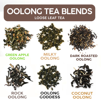 Oolong Tea Sampler – Loose Leaf Assortment of 6 Artisan Oolongs