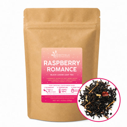 Raspberry Romance – Loose Leaf Black Tea with Raspberry Leaves