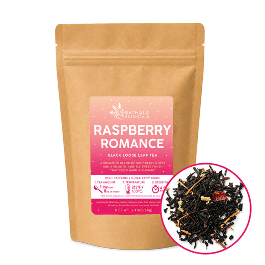 Raspberry Romance – Loose Leaf Black Tea with Raspberry Leaves