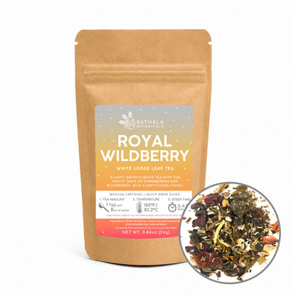 Royal Wildberry – Loose Leaf Premium White Tea with Strawberry & Wild Blueberry