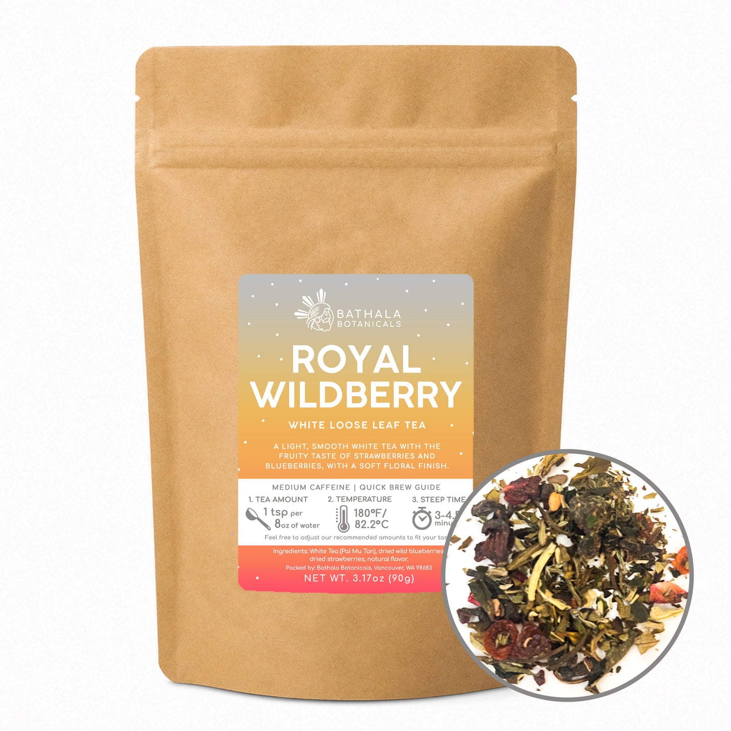 Royal Wildberry – Loose Leaf Premium White Tea with Strawberry & Wild Blueberry