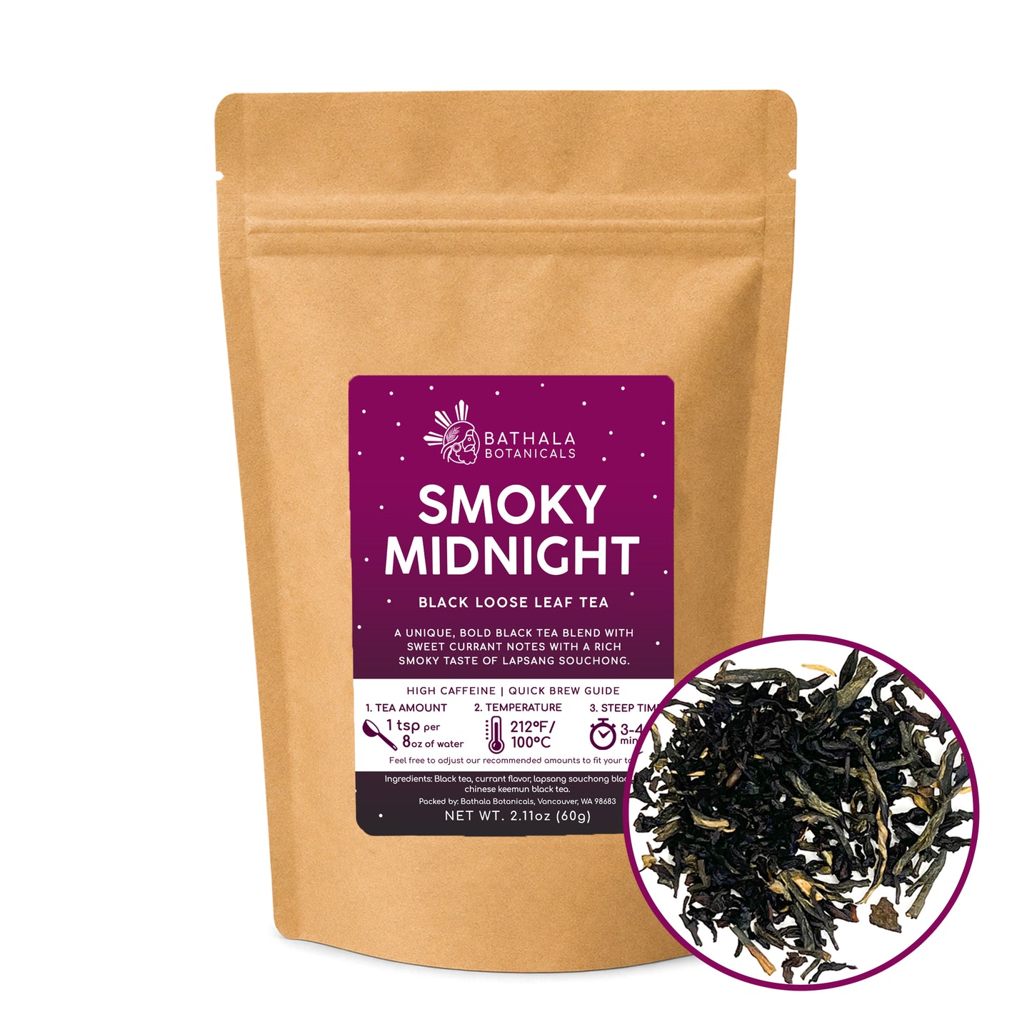 Smoky Midnight – Loose Leaf Black Tea with Smoky Sweet Notes