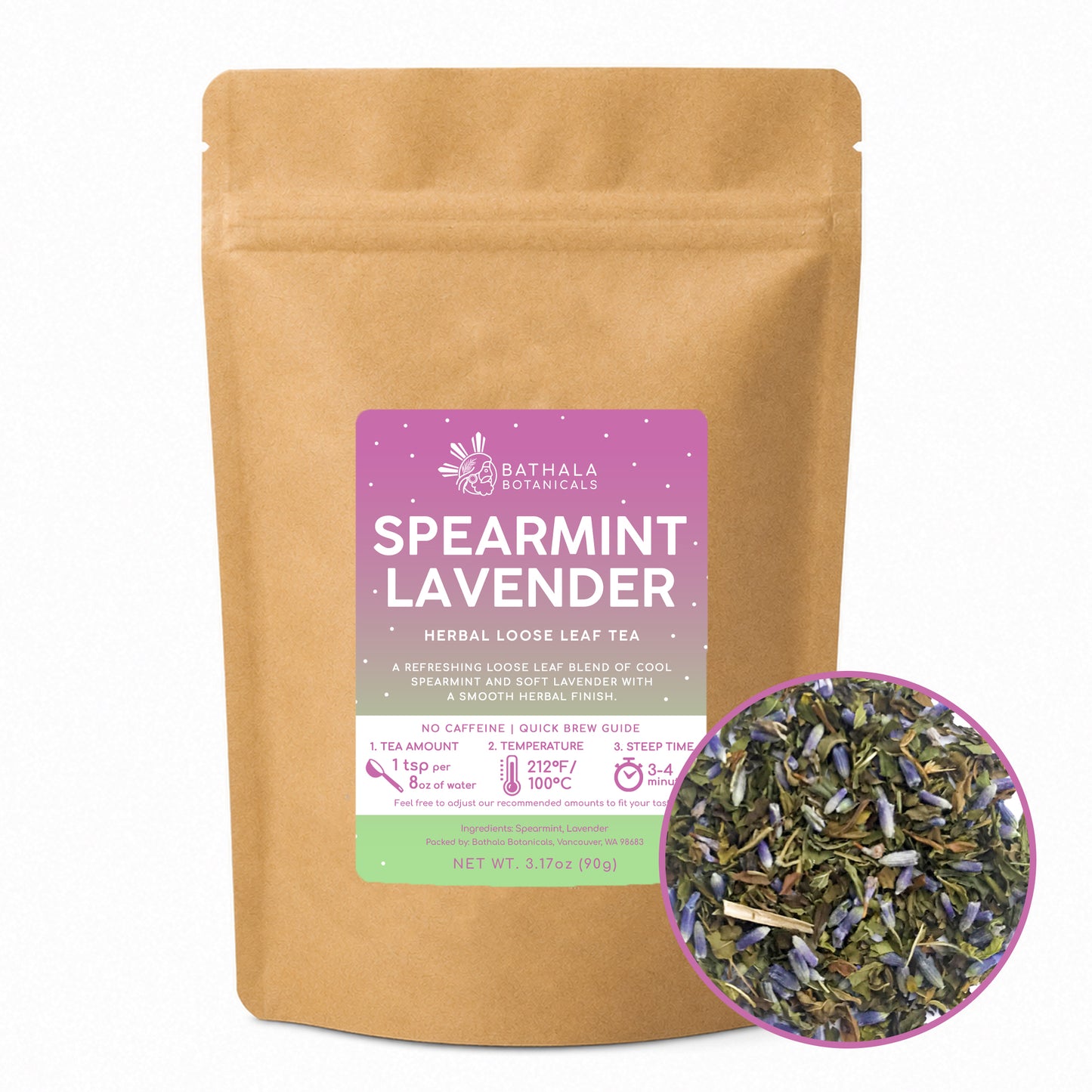 Spearmint Lavender – Loose Leaf Herbal Mint & Lavender Tea