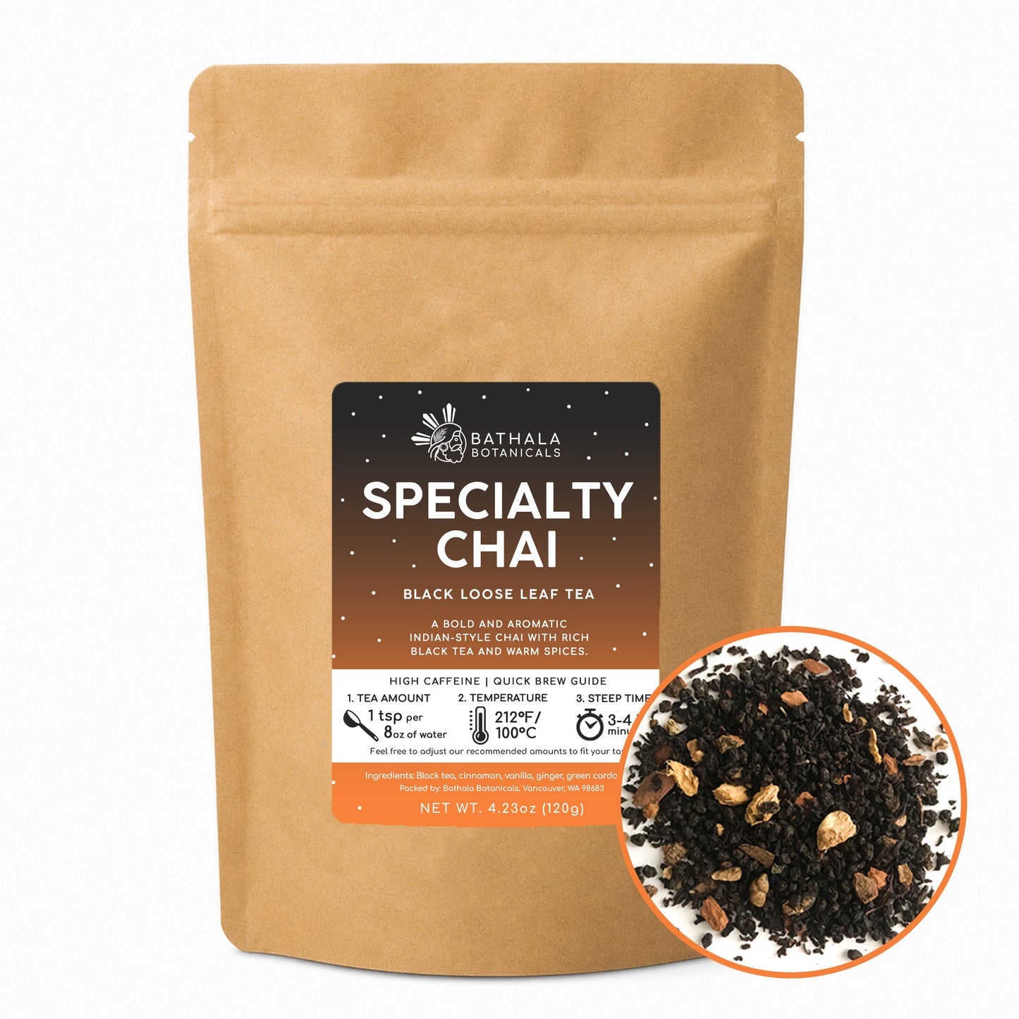 Specialty Chai – Loose Leaf Masala Chai Black Tea with Spices